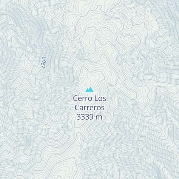Map of Cerro Los Carreros