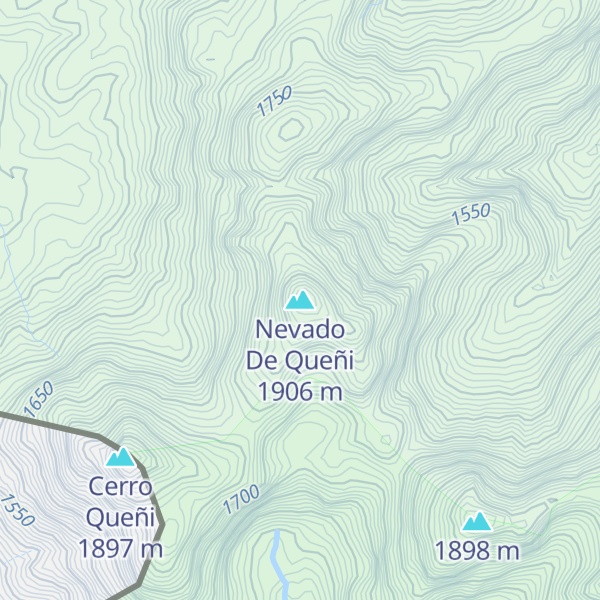 Map of Nevado De Queñi