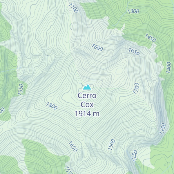 Map of Cerro Cox