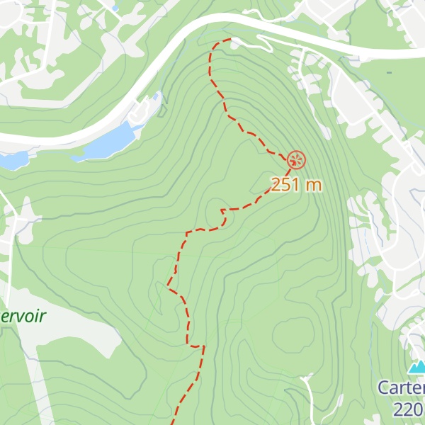 Map of North Monoosnoc Hill