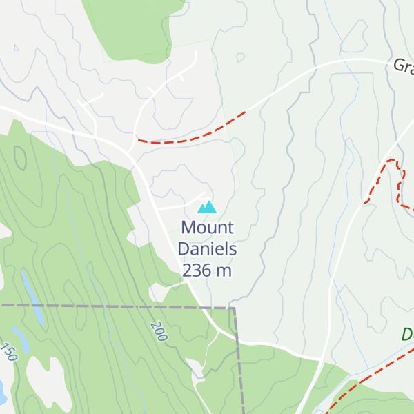 Map of Mount Daniels