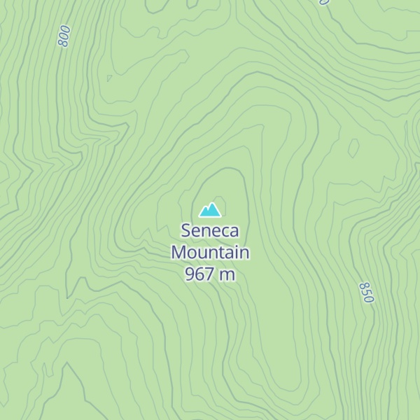 Map of Seneca Mountain