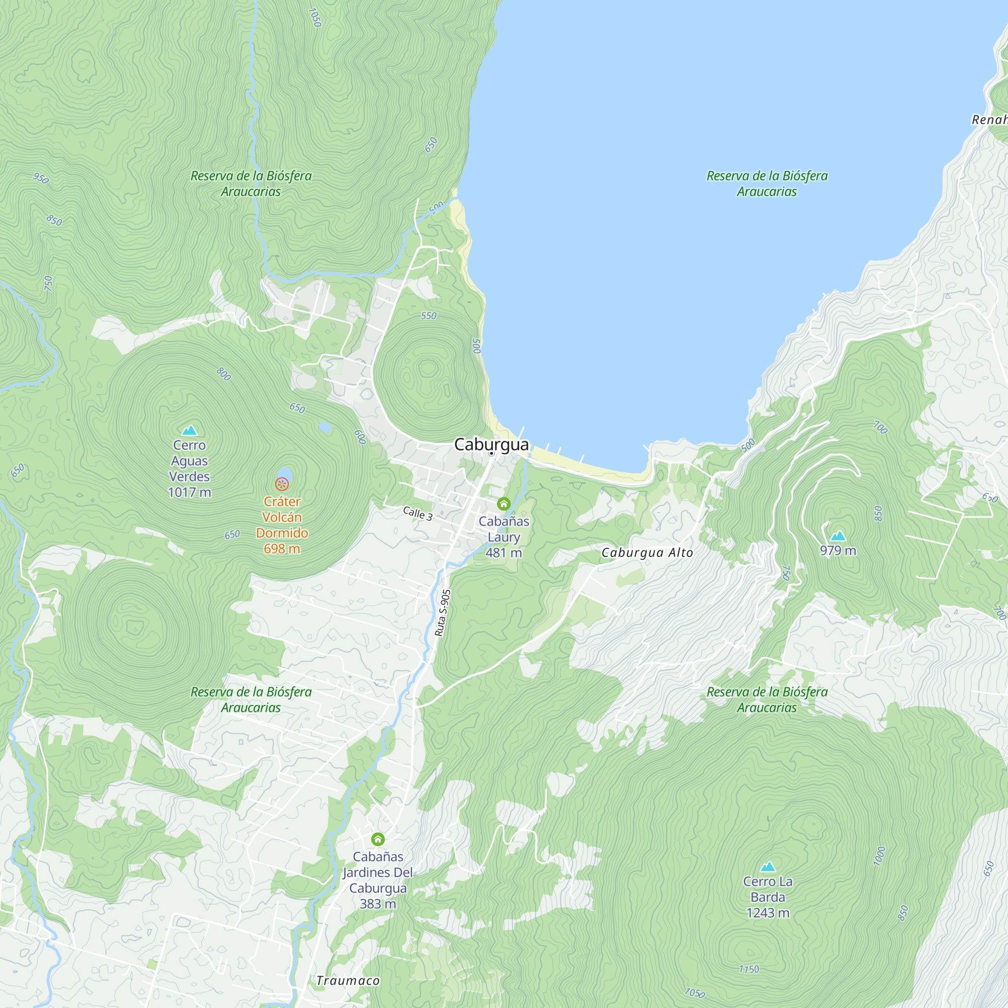 Cabañas Laury map