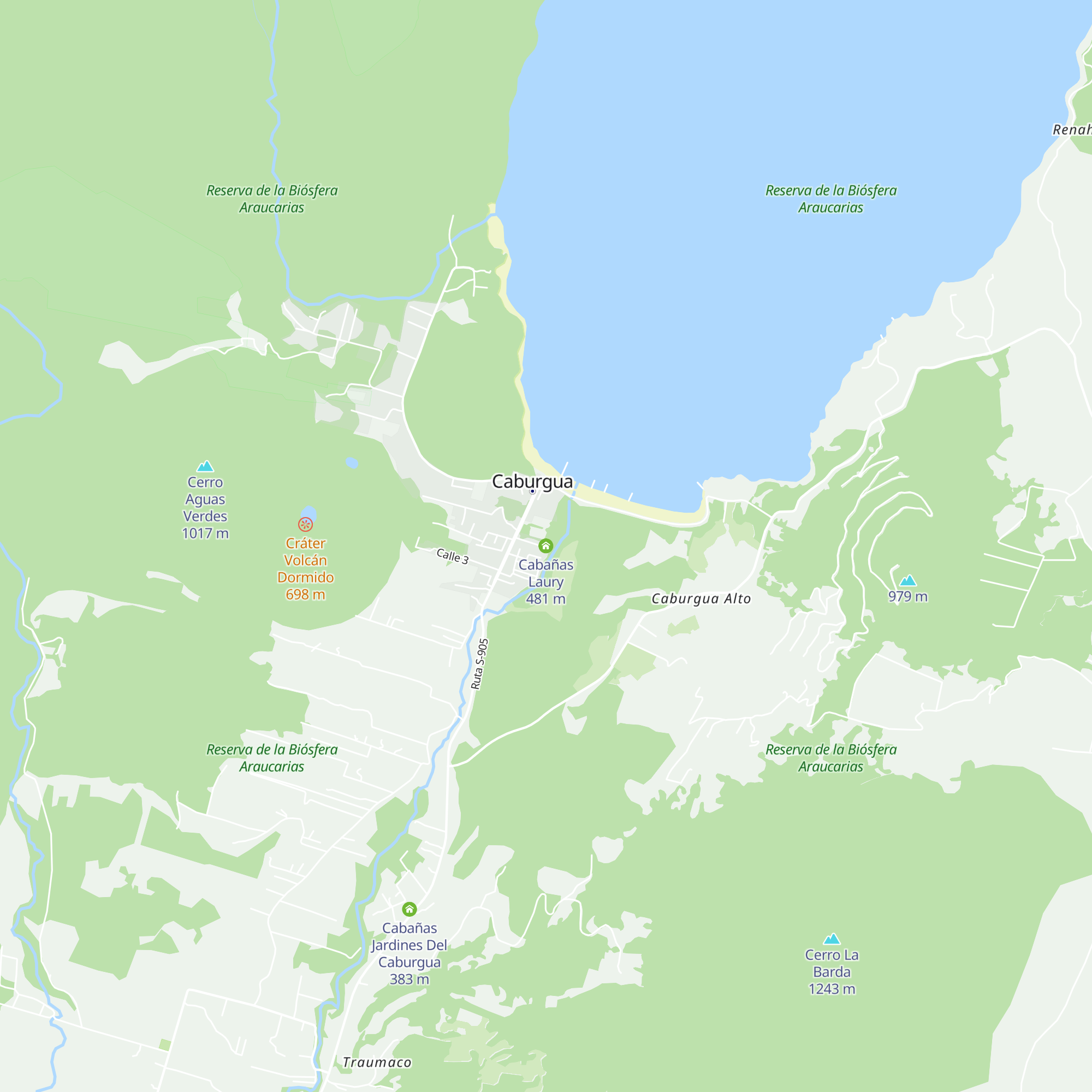 Cabañas Laury map