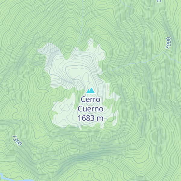 Map of Cerro Cuerno