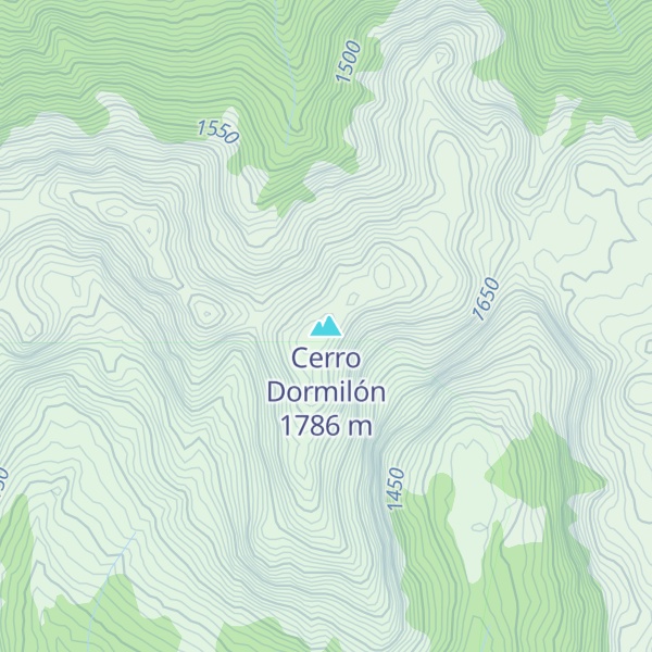 Map of Cerro Dormilón