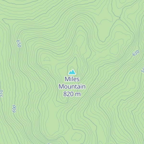 Map of Miles Mountain