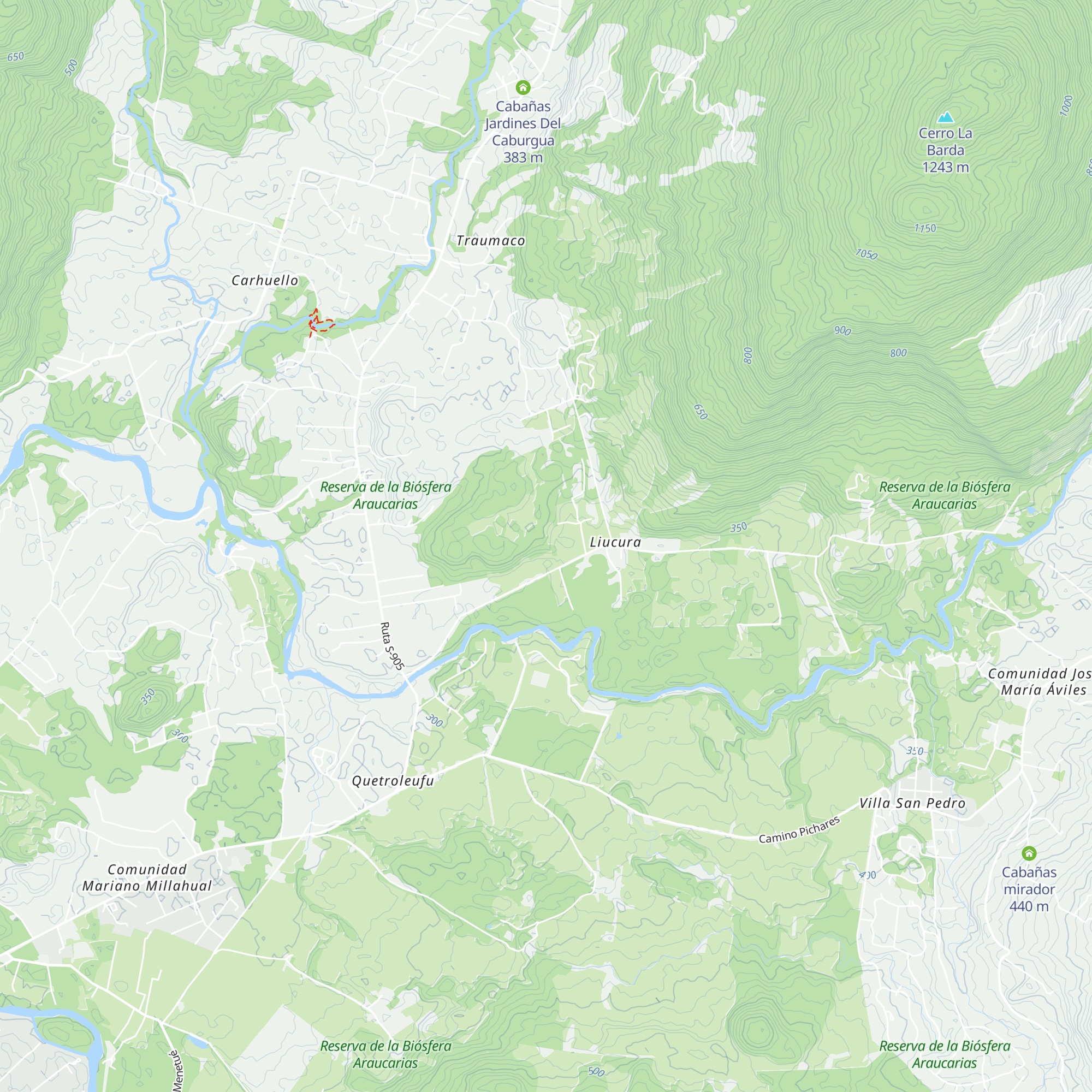 Cabañas Paraíso map