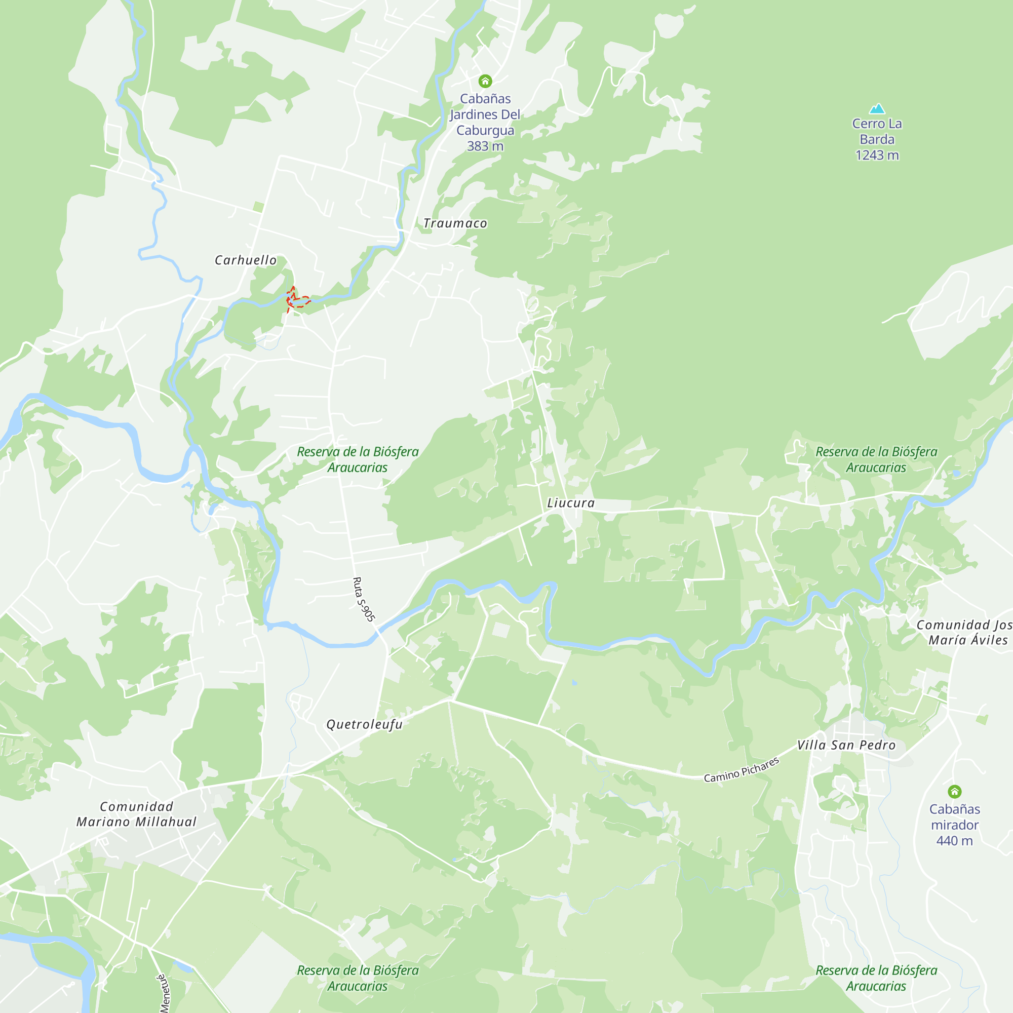 Cabañas Paraíso map