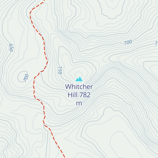 Map of Whitcher Hill