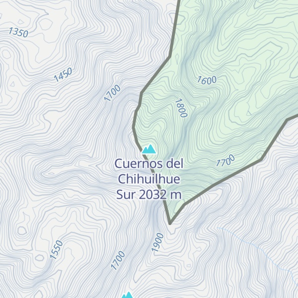Map of Cuernos del Chihuilhue Sur