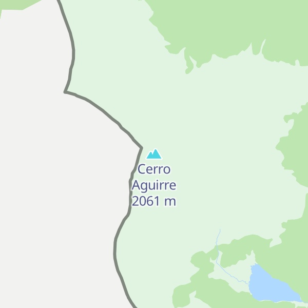 Map of Cerro Aguirre