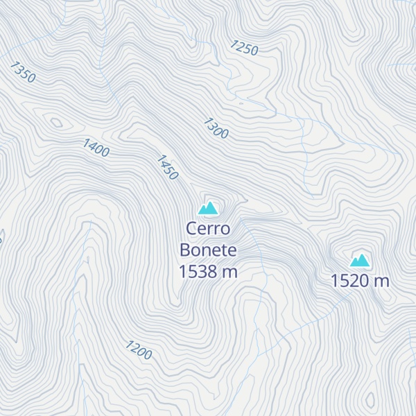 Map of Cerro Bonete