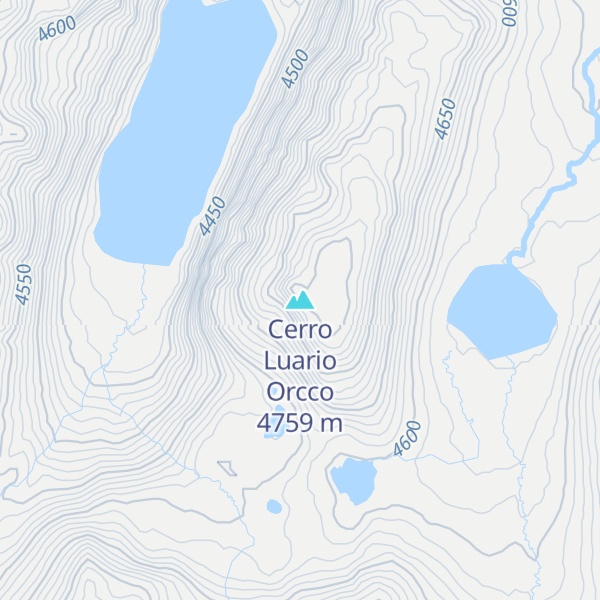 Map of Cerro Luario Orcco