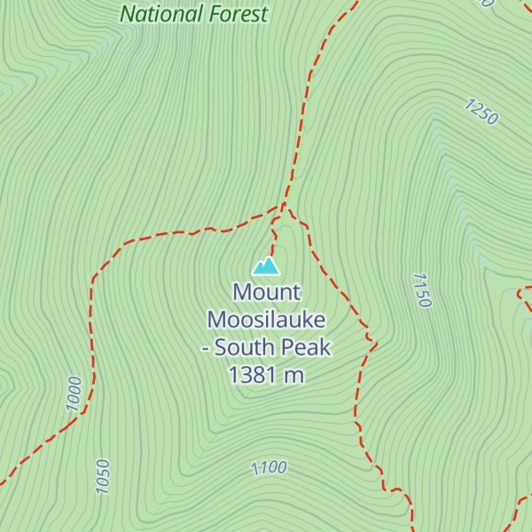 Map of Mount Moosilauke - South Peak