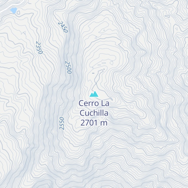Map of Cerro La Cuchilla