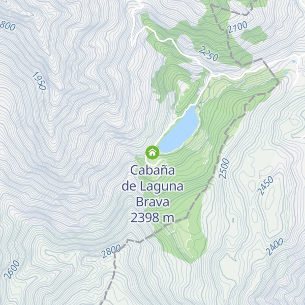 Map of Cabaña de Laguna Brava