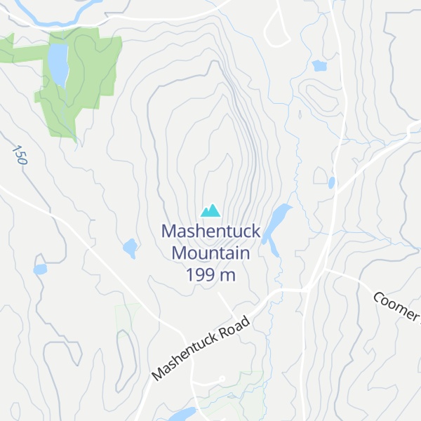 Map of Mashentuck Mountain