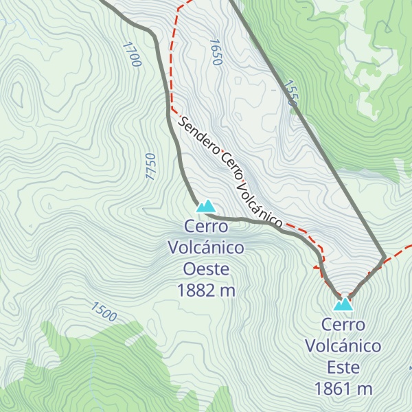 Map of Cerro Volcánico Oeste