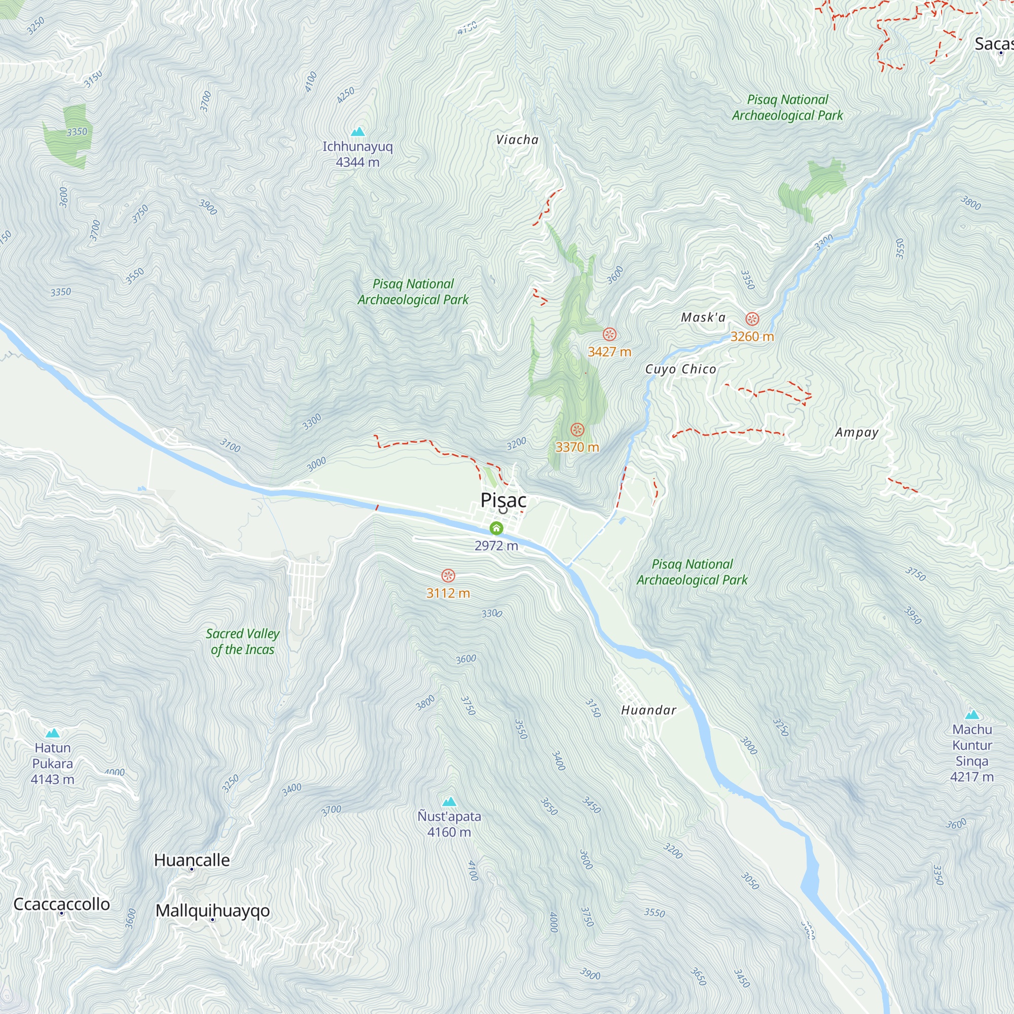 Pisac tourism information office map