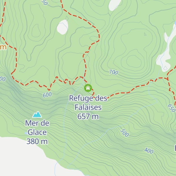 Map of Refuge des Falaises