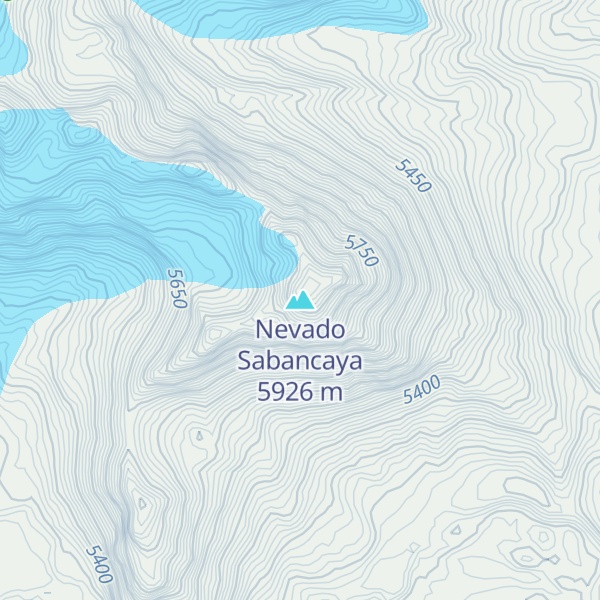 Map of Nevado Sabancaya