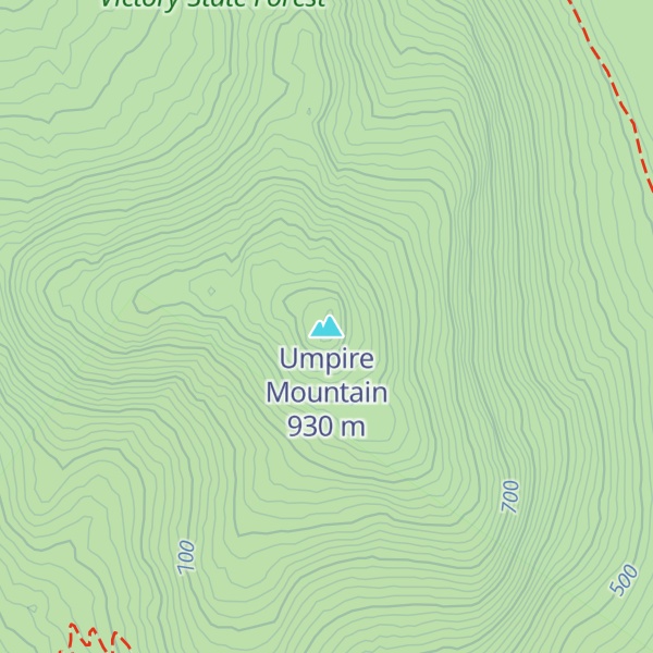 Map of Umpire Mountain