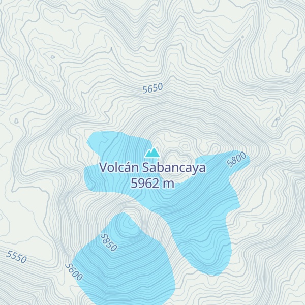 Map of Volcán Sabancaya