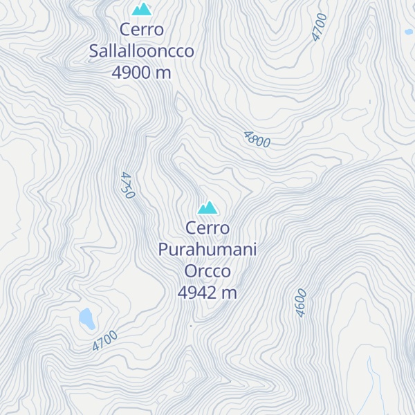 Map of Cerro Purahumani Orcco