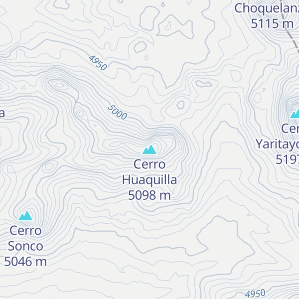 Map of Cerro Huaquilla