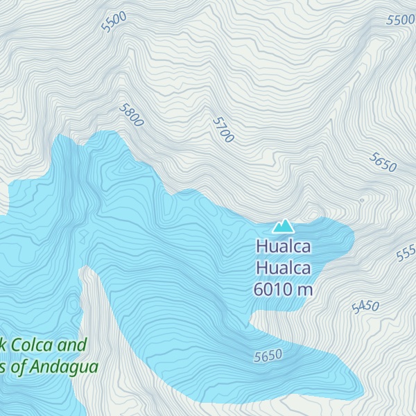 Map of Nevado Hualca Hualca