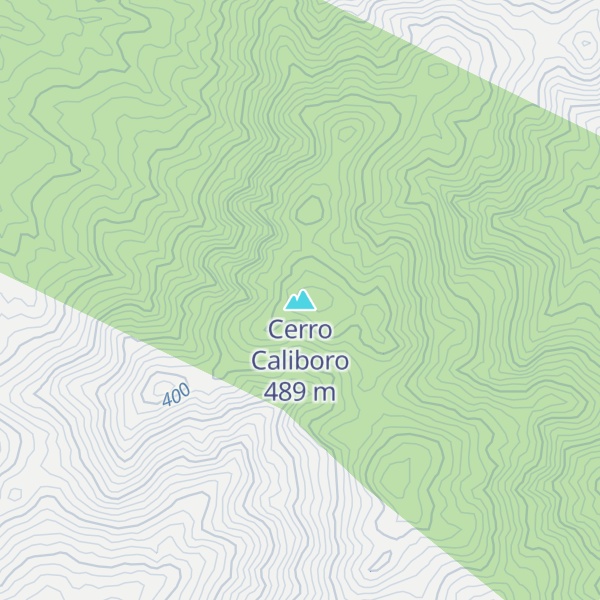 Map of Cerro Caliboro