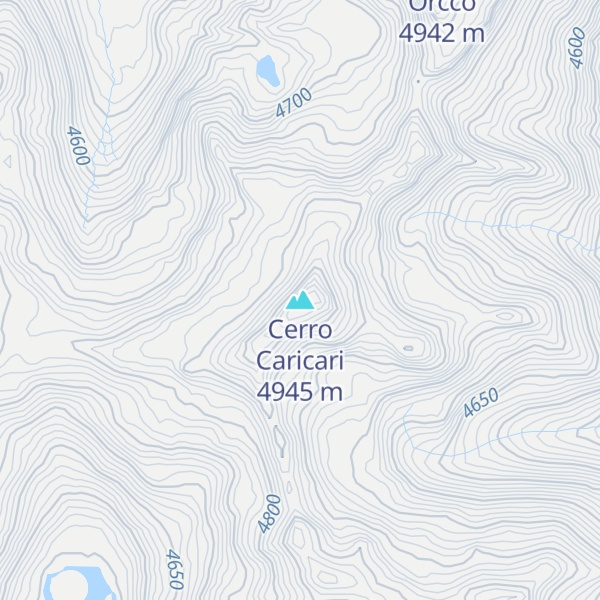 Map of Cerro Caricari
