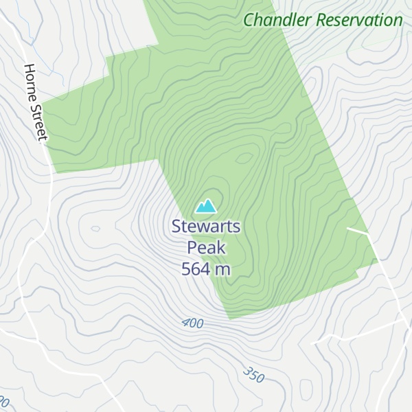 Map of Stewarts Peak