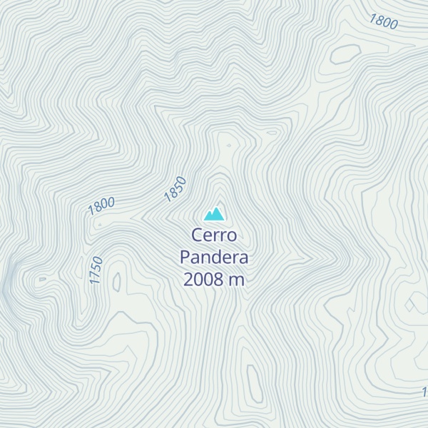 Map of Cerro Pandera