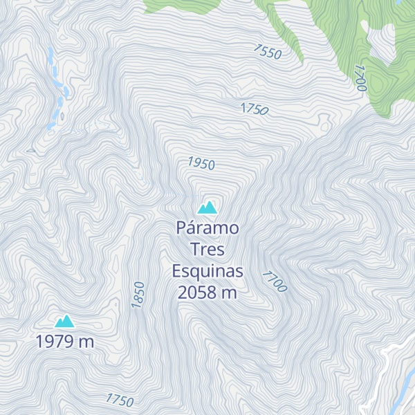 Map of Páramo Tres Esquinas