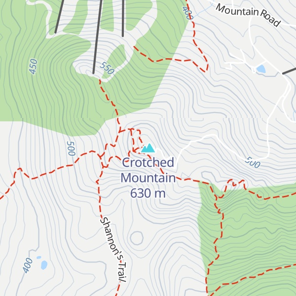 Map of Crotched Mountain