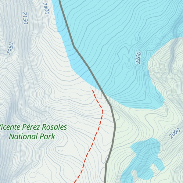 Map of Refugio Viejo del Tronador