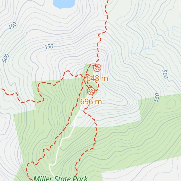 Map of Pack Monadnock Mountain