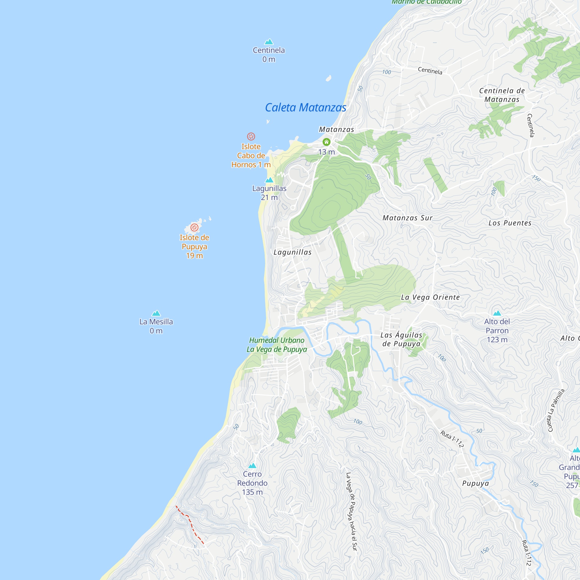 Cabañas Las Puyas map