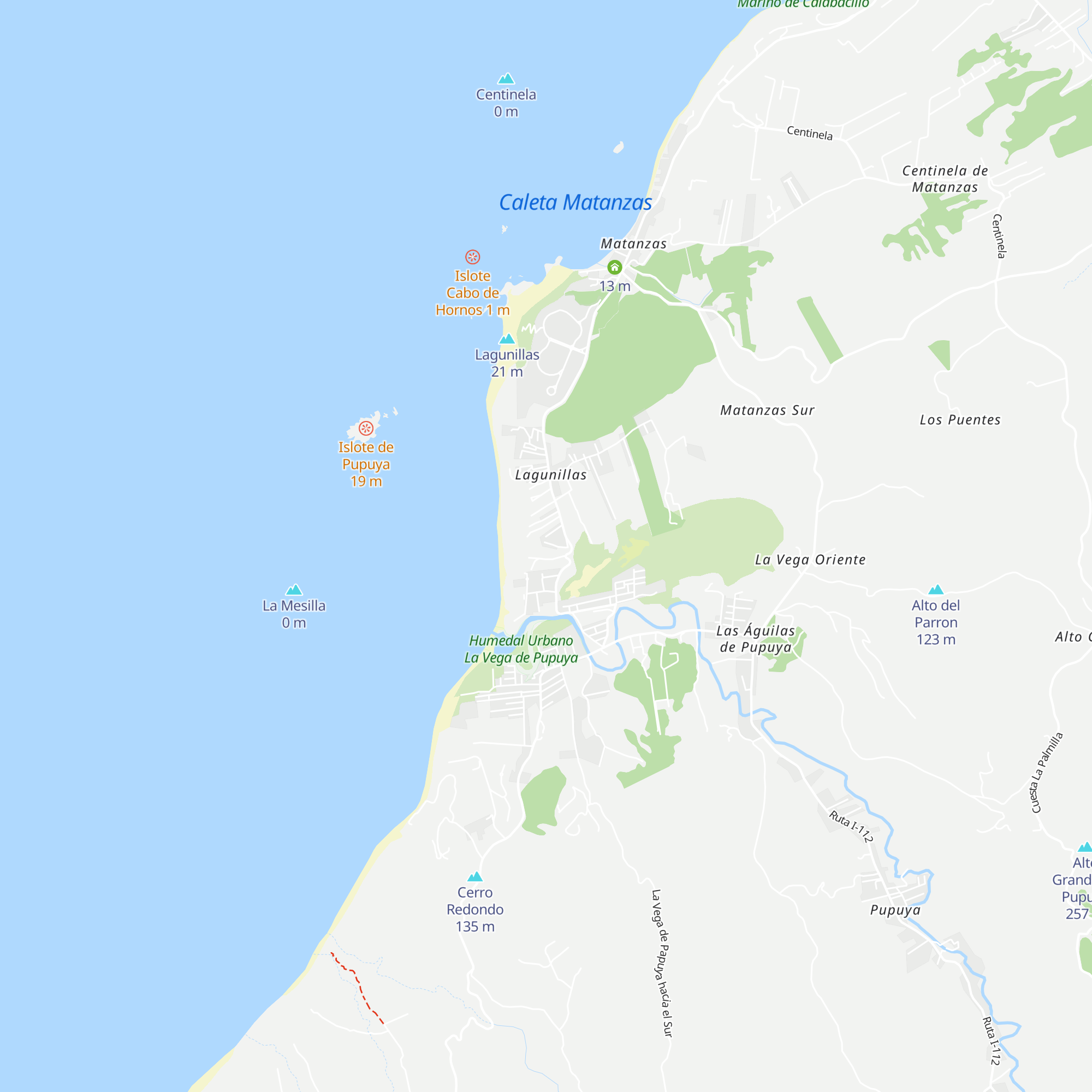 Cabañas Las Puyas map