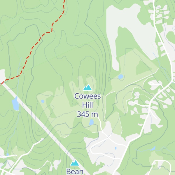 Map of Cowees Hill
