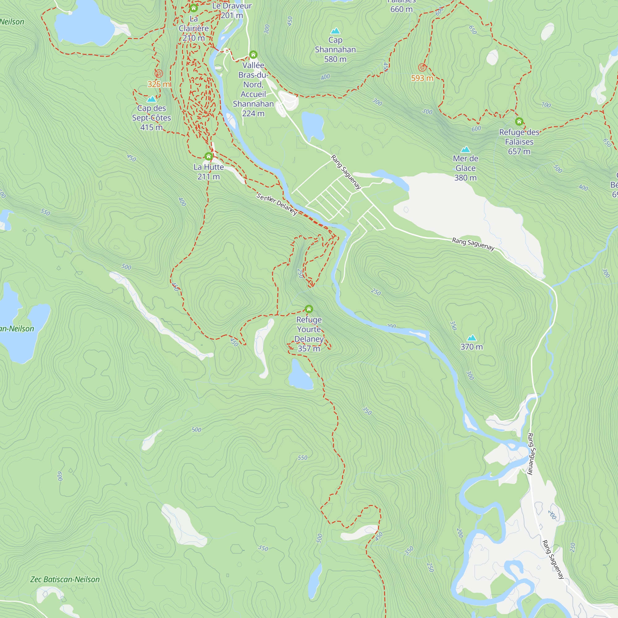 Refuge Yourte Delaney map