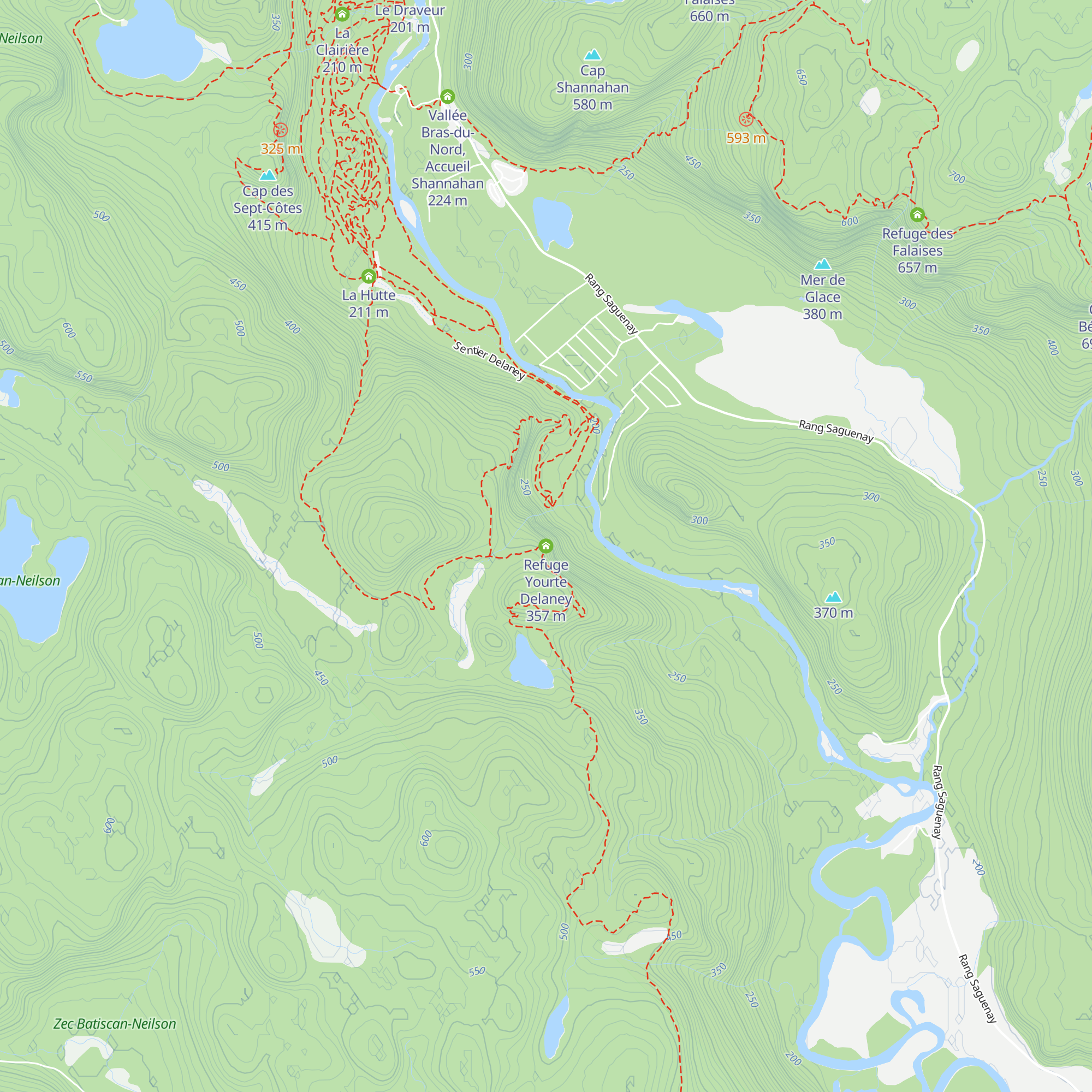 Refuge Yourte Delaney map