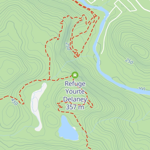 Map of Refuge Yourte Delaney