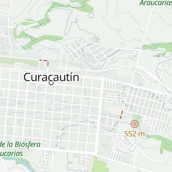 Map of Cabañas Curacautín