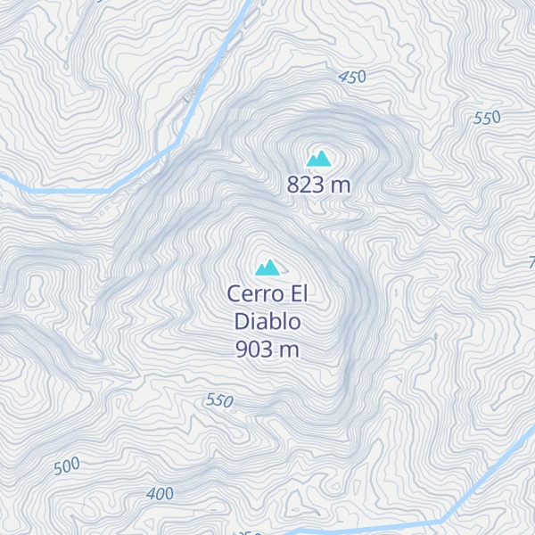 Map of Cerro El Diablo