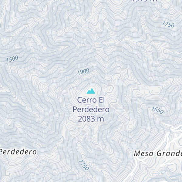Map of Cerro El Perdedero