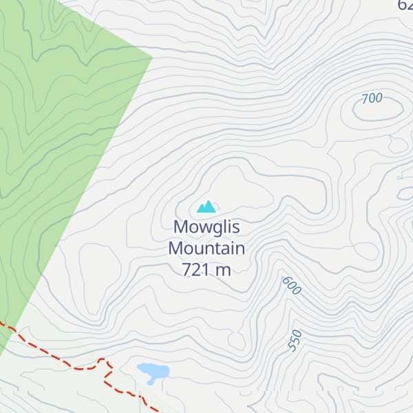 Map of Mowglis Mountain