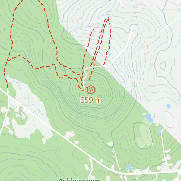 Map of Mount Watatic